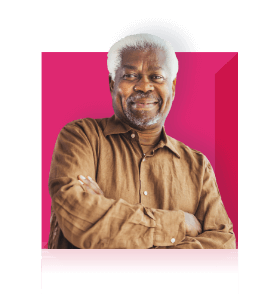 Image of Charles, a patient portrayal of someone living R-ISS stage II MM